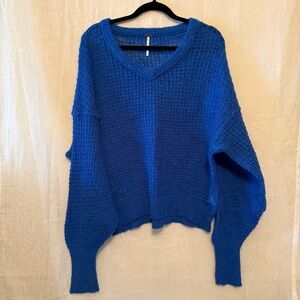 Free People Lulu Oversized V-Neck Sweater